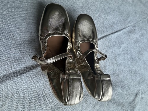 Foldable gold ballet flats - gold,